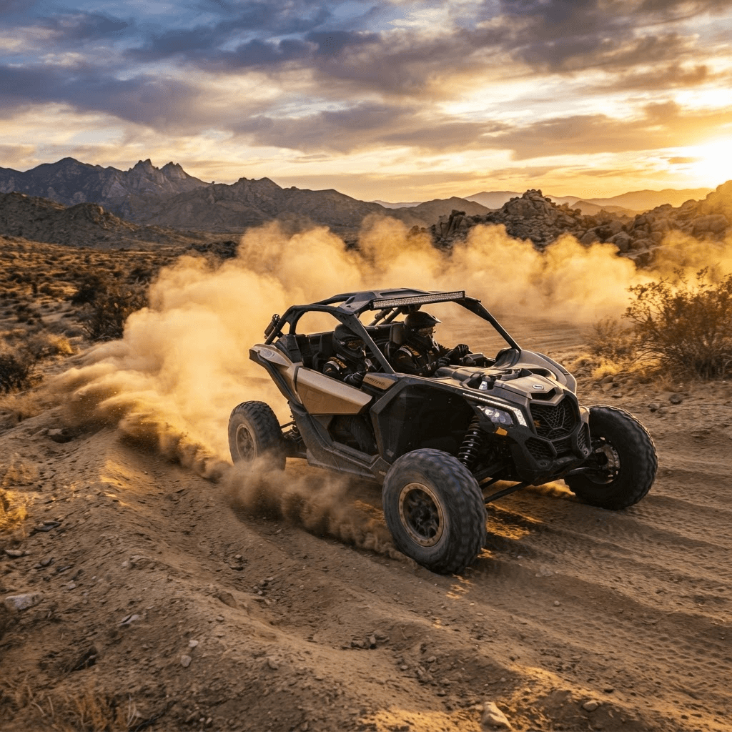 UTV on a desert trail